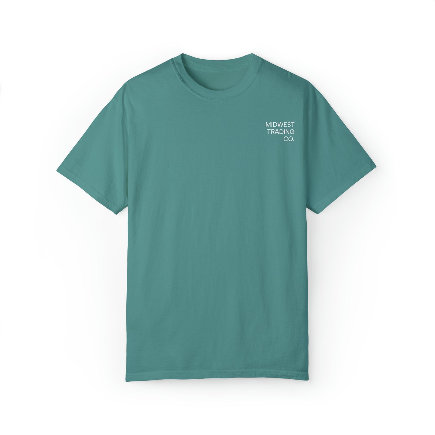 Illinois Blue Violet Shirt, seafoam front side