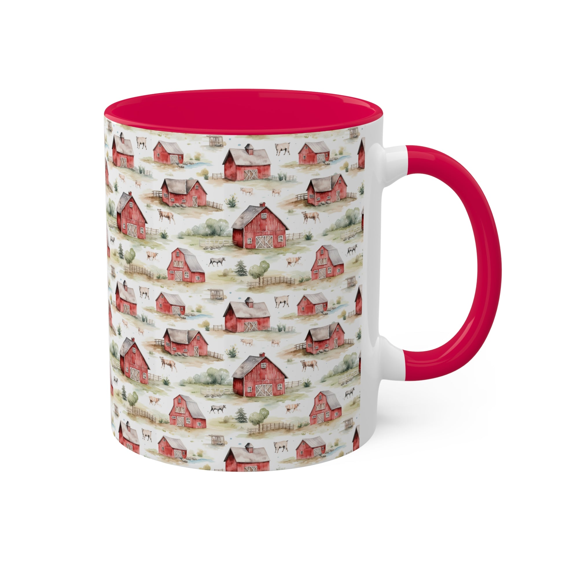 Classic Red Barn Mug, 11oz, left side