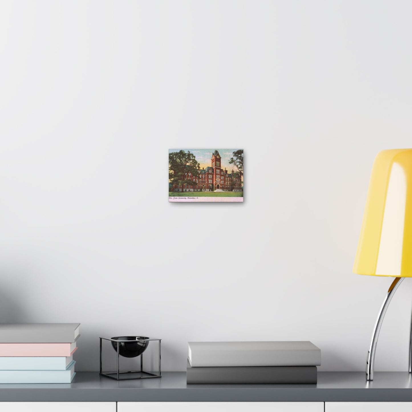 Canvas Print, University Hall, Ohio State, desk mock-up, small