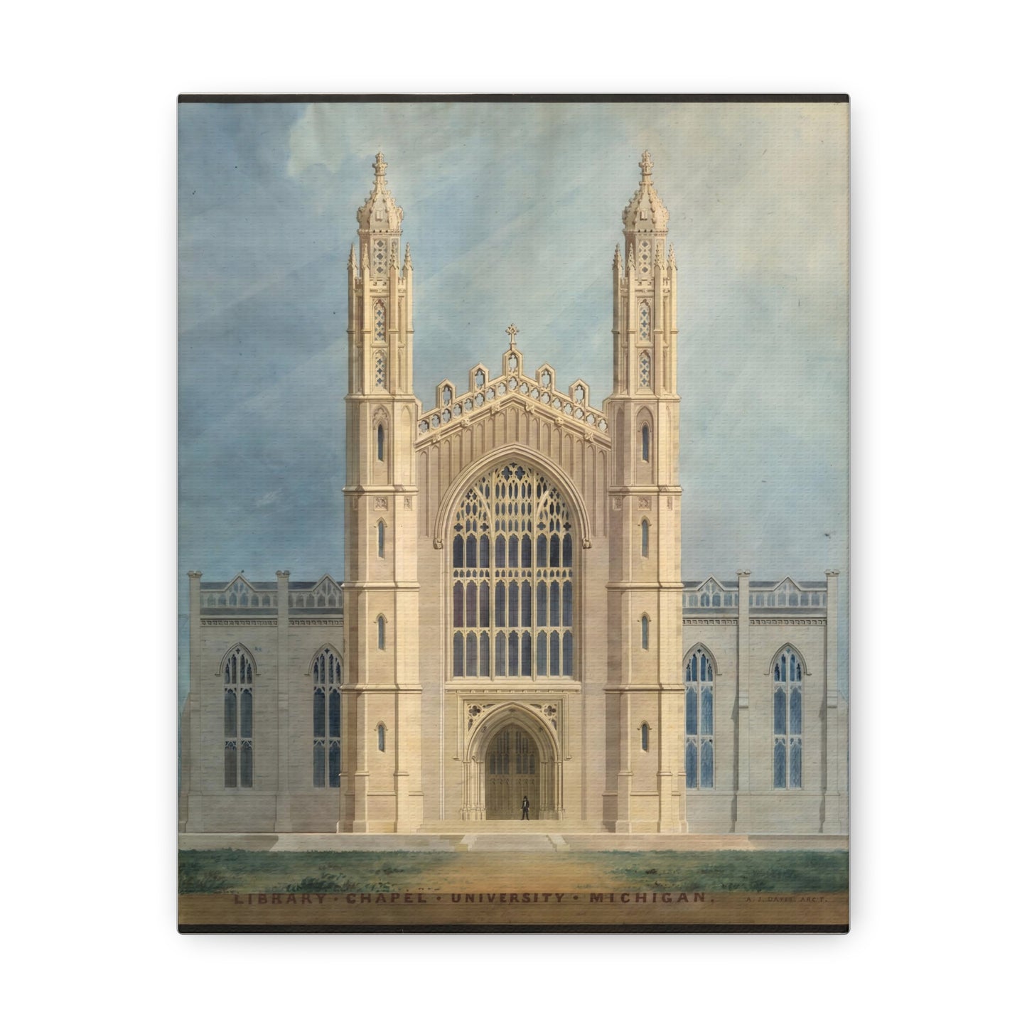 Canvas Print, Michigan University, Library Chapel, front