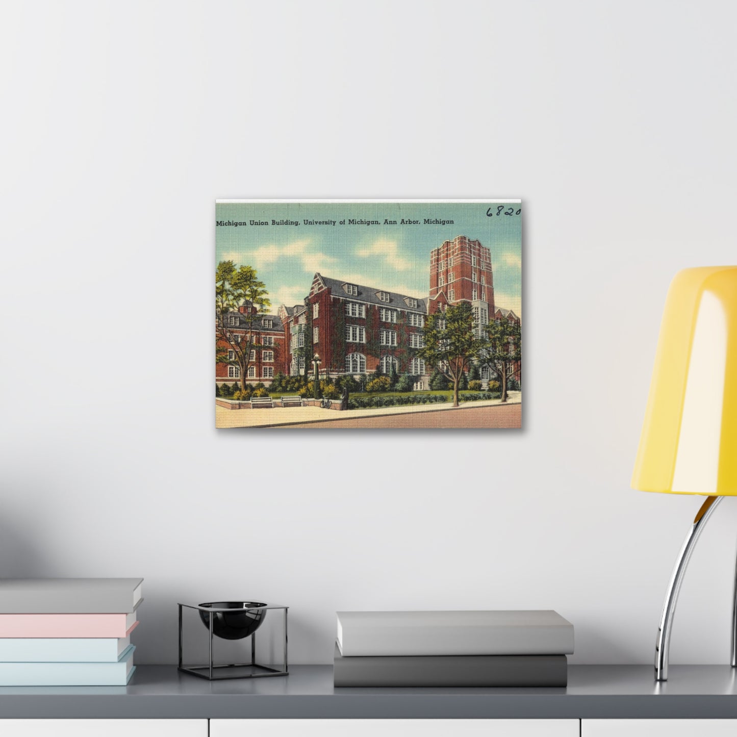 Canvas Print, Michigan University, Ann Arbor, desk mock-up