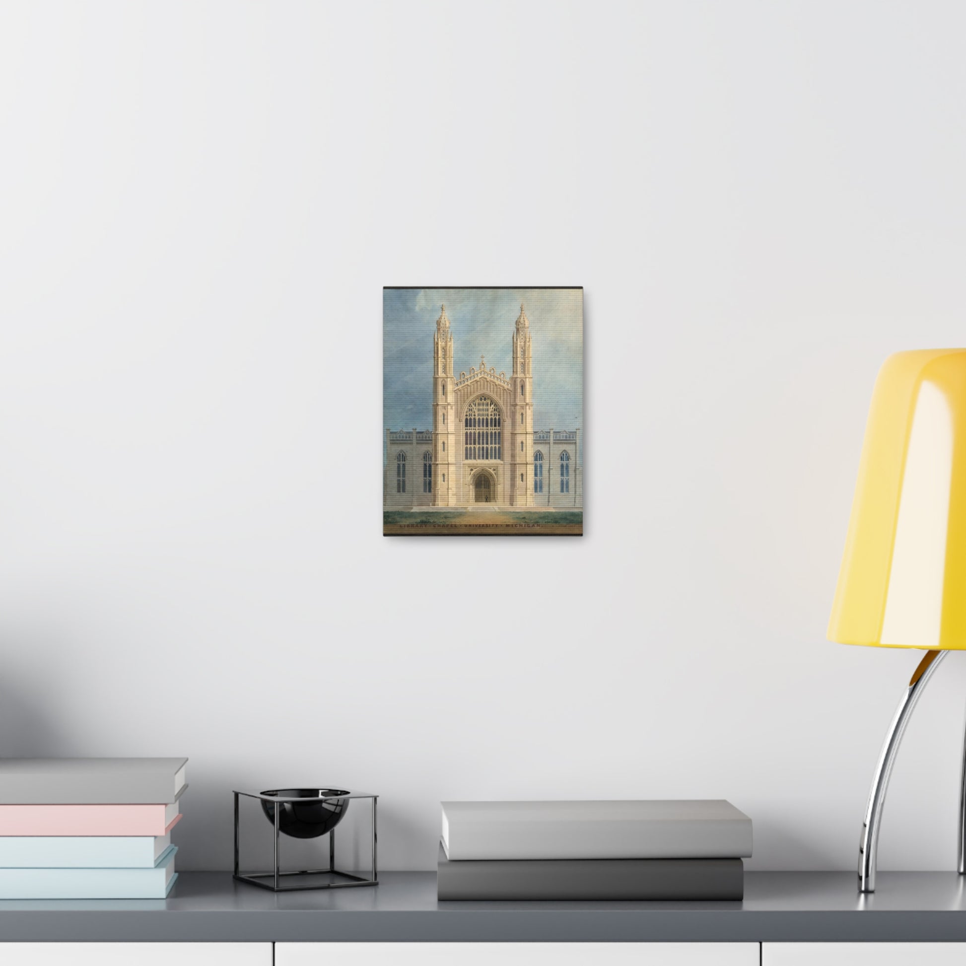 Canvas Print, Michigan University, Library Chapel, desk mock-up