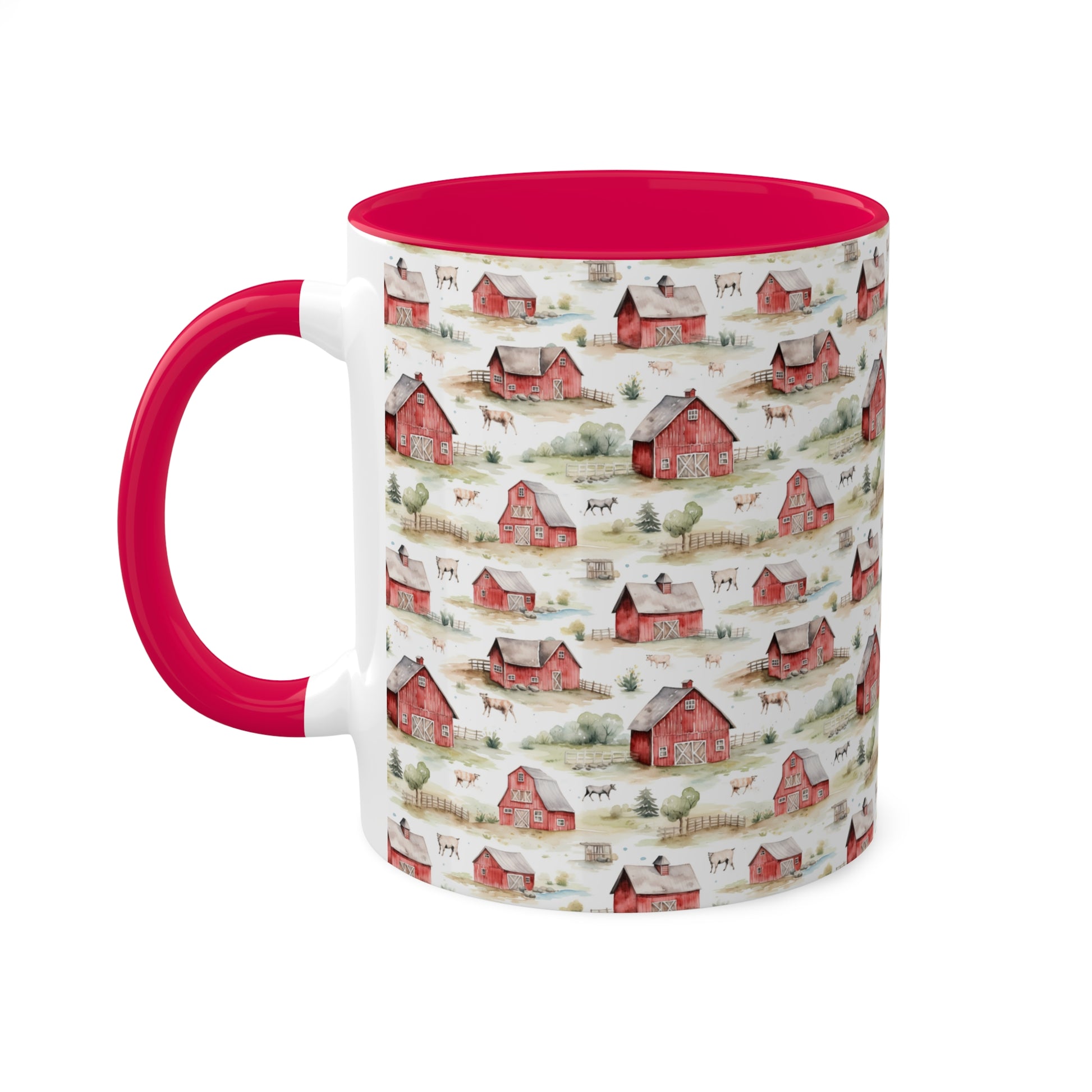 Classic Red Barn Mug, 11oz, right side