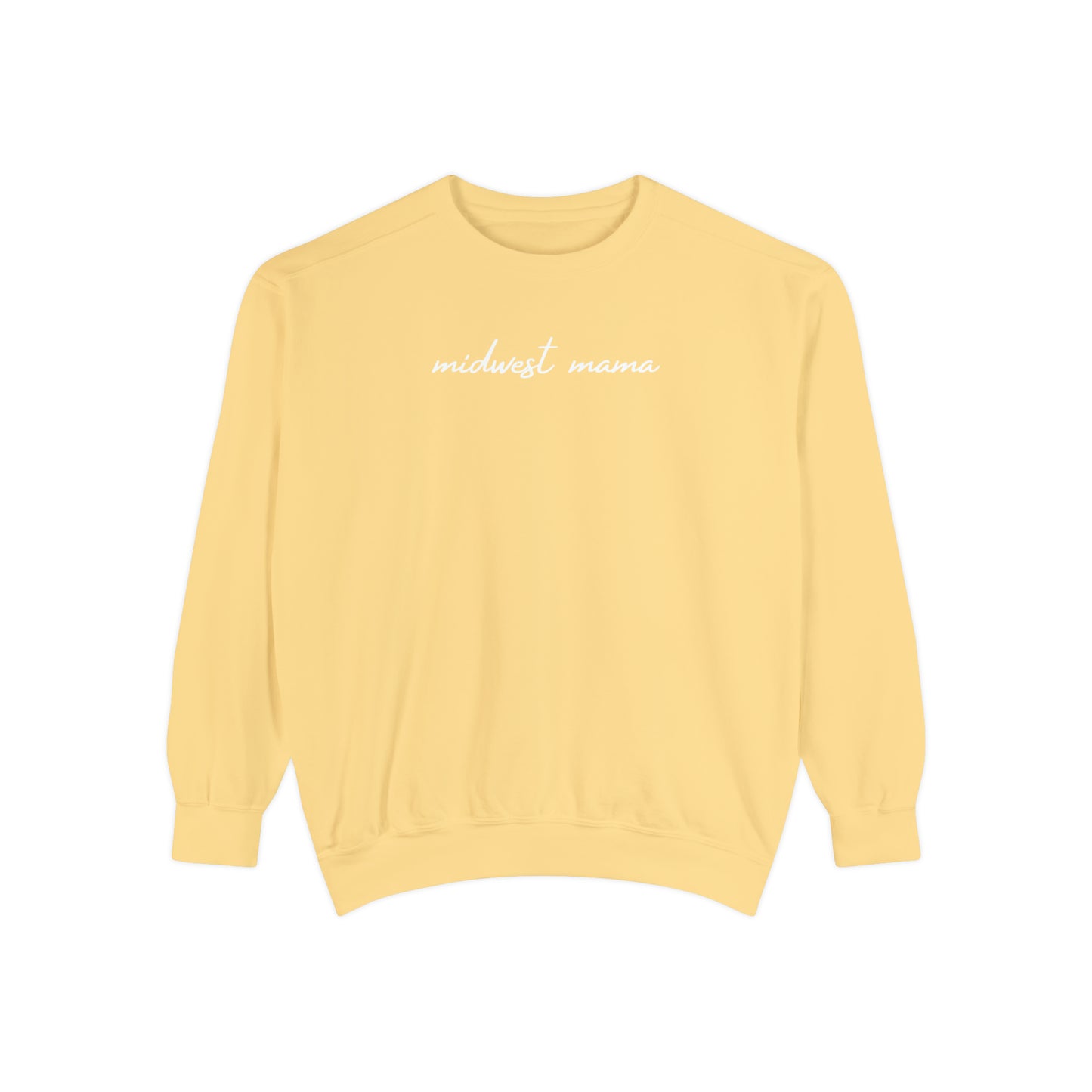 Cozy Midwest Momma Crew Neck Sweatshirt Colored Butter