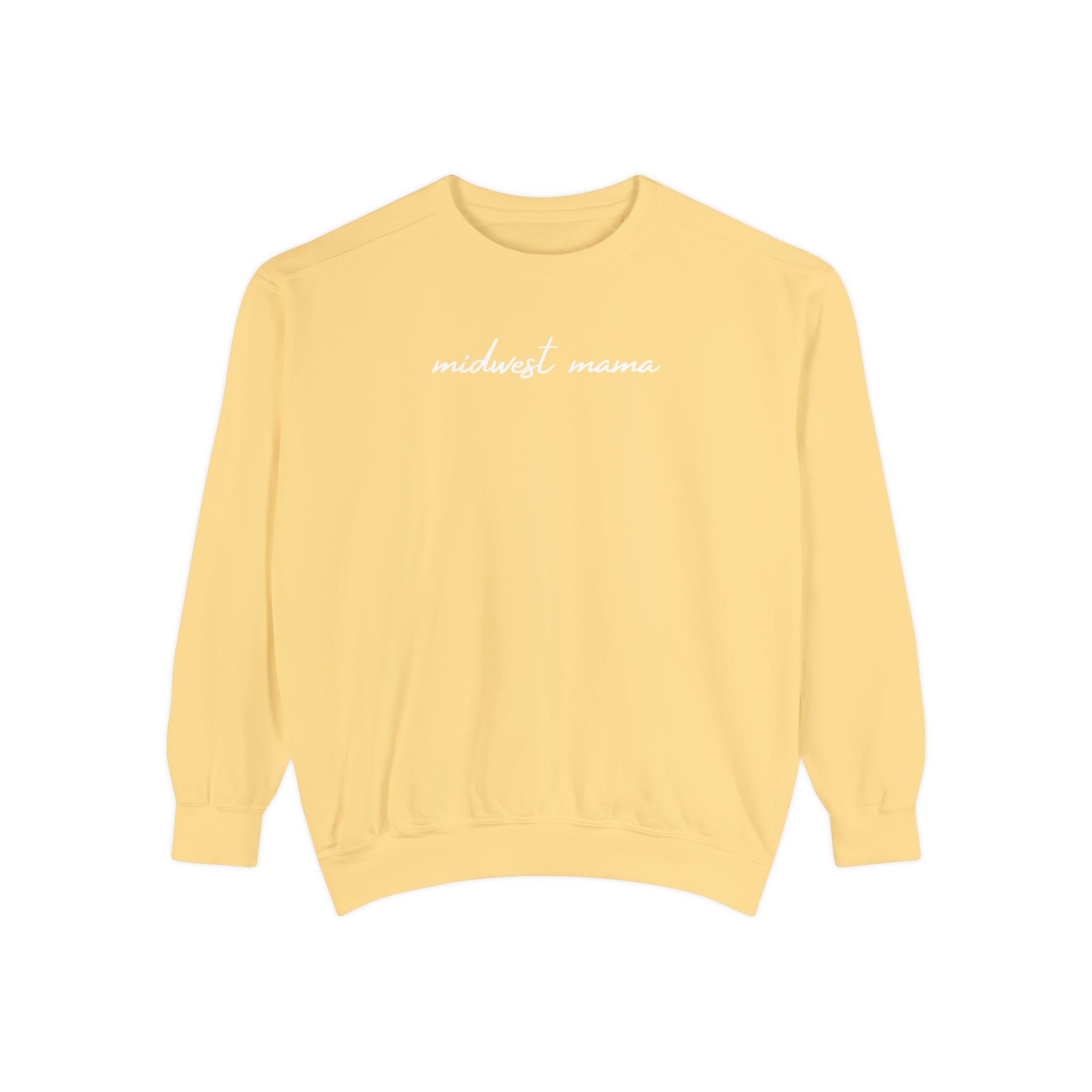 Cozy Midwest Momma Crew Neck Sweatshirt Colored Butter