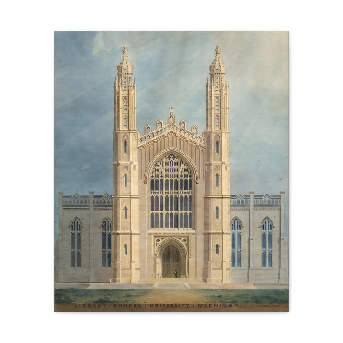 Canvas Print, Michigan University, Library Chapel, front